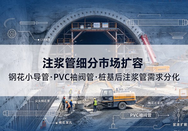 北湖注浆管细分市场扩容，隧道钢花小导管、PVC 袖阀管、桩基后注浆管需求分化